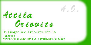 attila oriovits business card